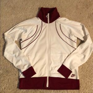 Nike White and Red athletic jacket size small